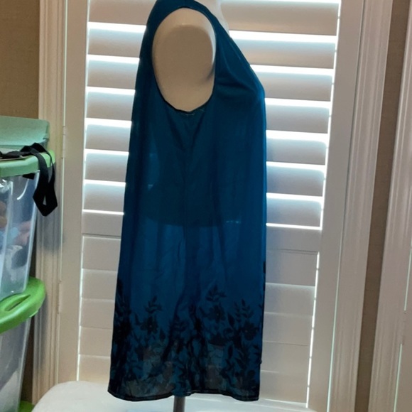 Elegant Blue Sleeveless Mini Dress - Picture 4 of 9